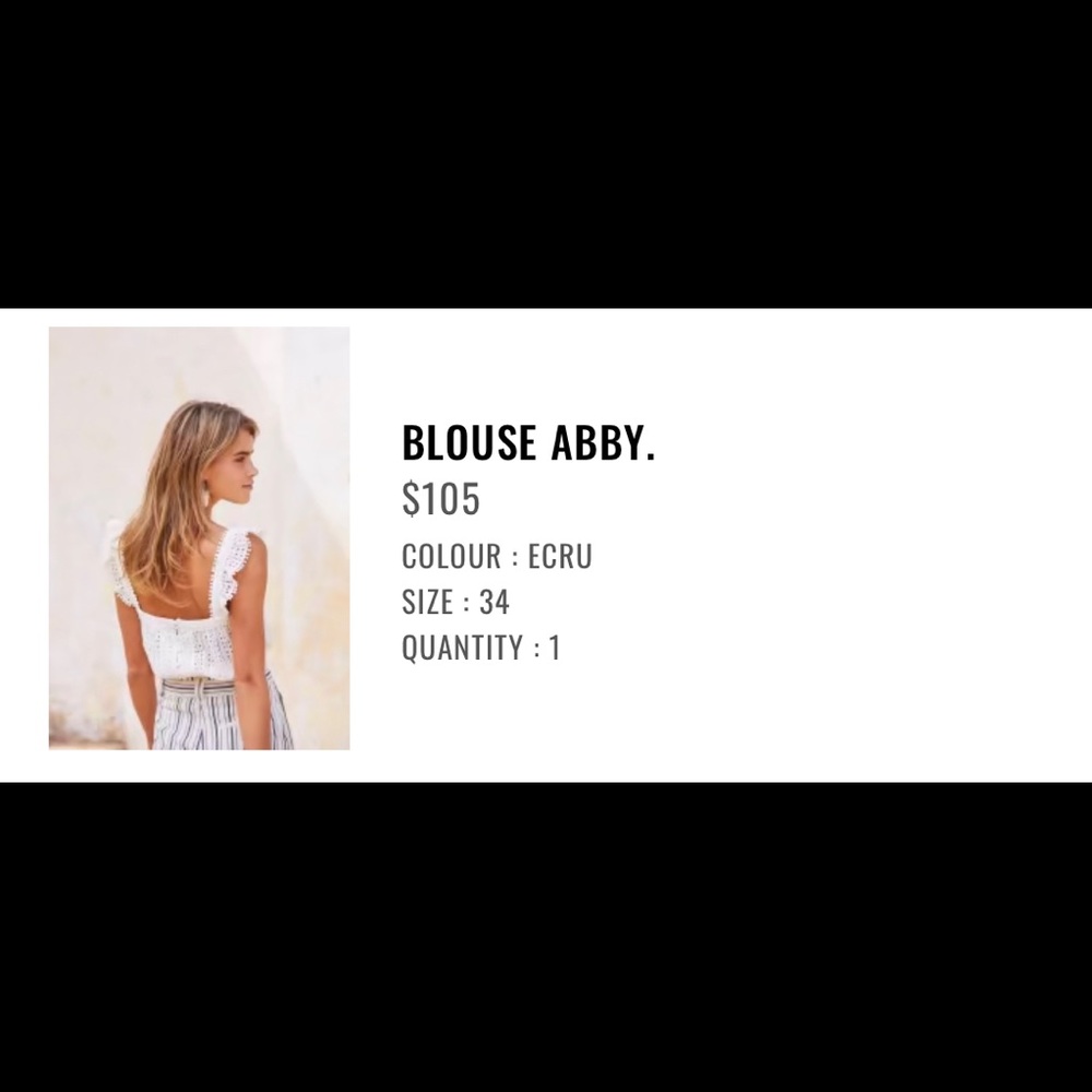 Sezane Abby Blouse Ecru